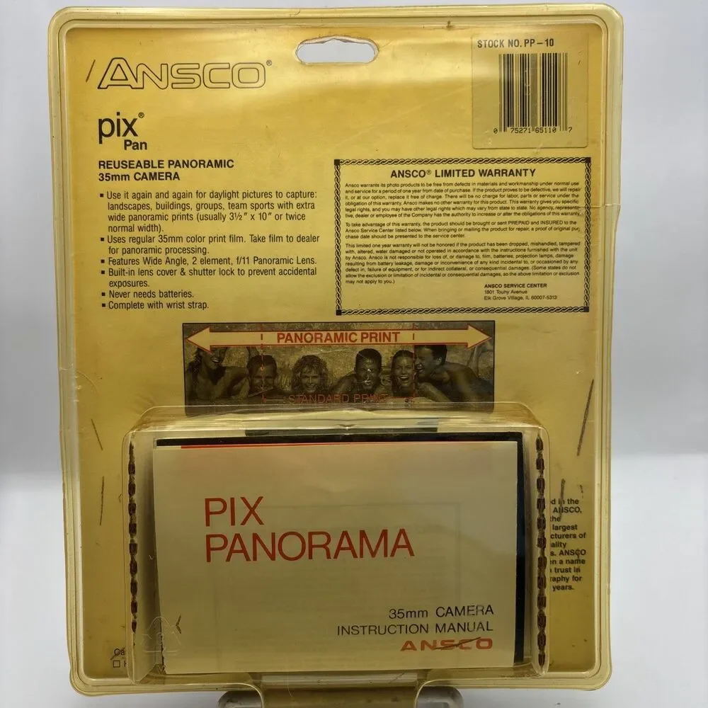 Vintage 35mm Camera Ansco Pix Panorama • Reusable • Ultra Wide Panoramic Picture